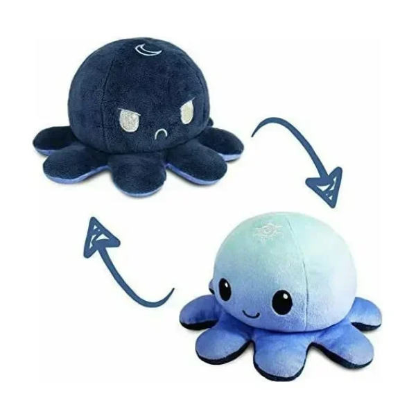 Λούτρινο Χταπόδι Reversible Octapus Plush που αλλάζει διάθεση