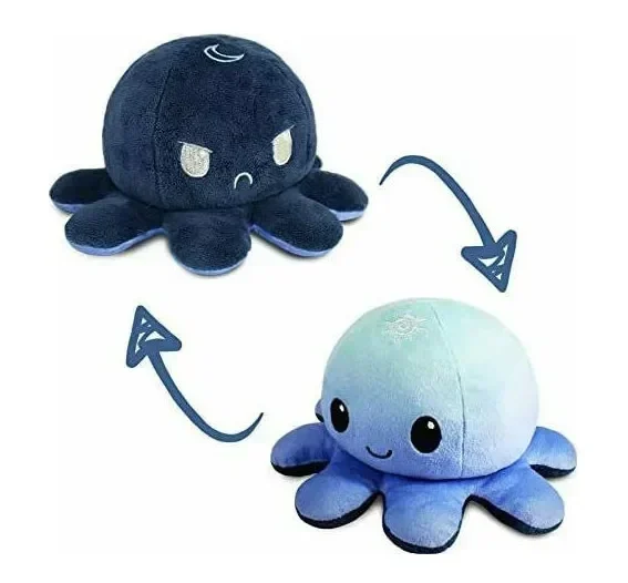 Λούτρινο Χταπόδι Reversible Octapus Plush που αλλάζει διάθεση - Image 1