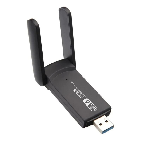 WiFi 6 USB Adapter AX1800 Dual Band 2.4GHz & 5GHz με USB 3.0 – Συμβατό με Windows 10/11, 2 Antennas