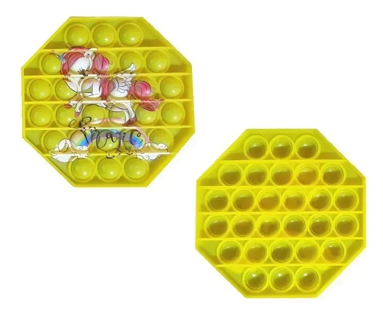 Push Pop It Bubble Fidget Toy Stress Reliever Πολύγωνο Μονόκερως - Image 1
