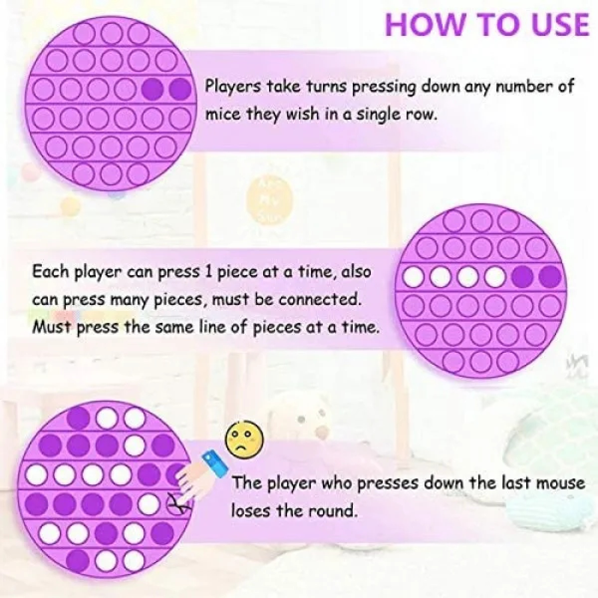 Push Pop It Bubble Fidget Toy Stress Reliever Πολύγωνο Μονόκερως - Image 4