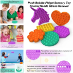 Push Pop It Bubble Fidget Toy Stress Reliever Πολύγωνο Μονόκερως - Image 2