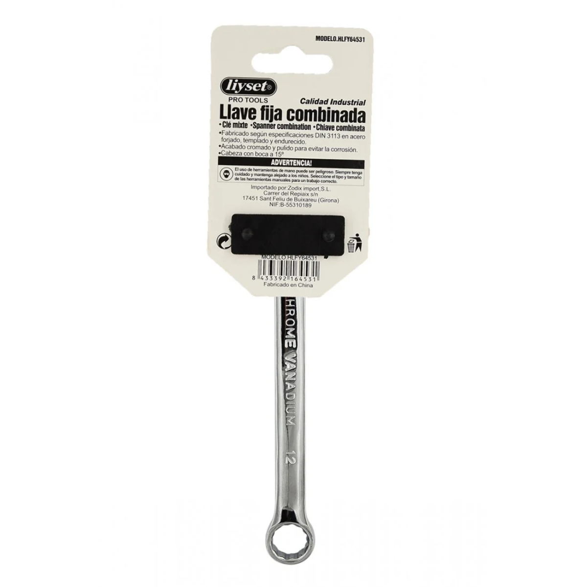 Liyset Γαλλικό & Γερμανοπολύγωνο Κλειδί 12mm – 64531