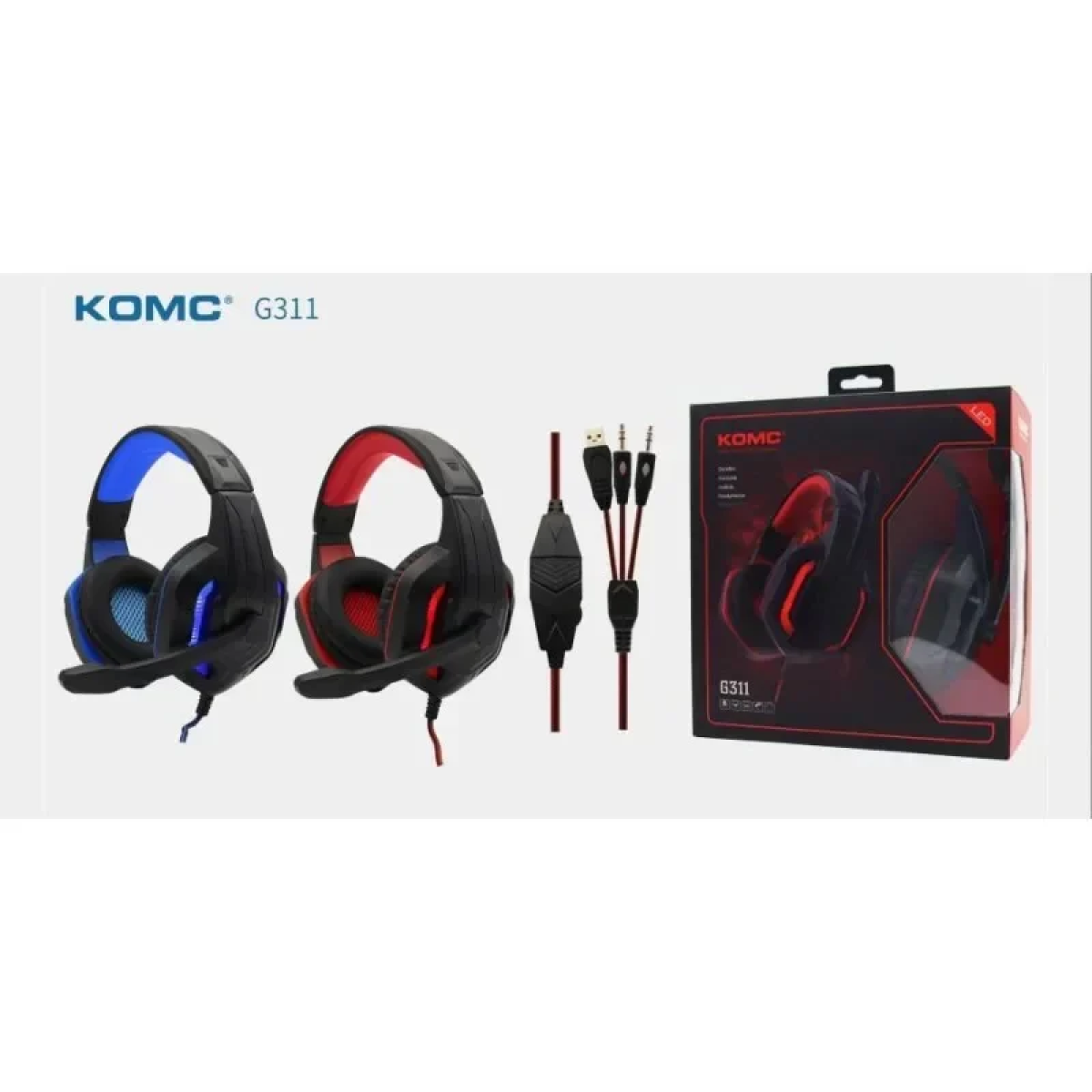 Ενσύρματα Stereo Ακουστικά Gaming KOMC G311 με Μικρόφωνο - Image 2