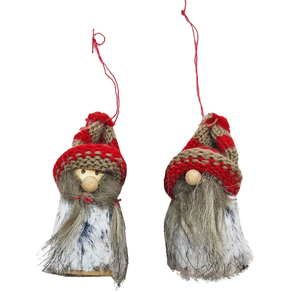 Στολίδι φιγούρα xmas με γούνα 9x4cm Xmasfest 1132918 - 2 τμχ