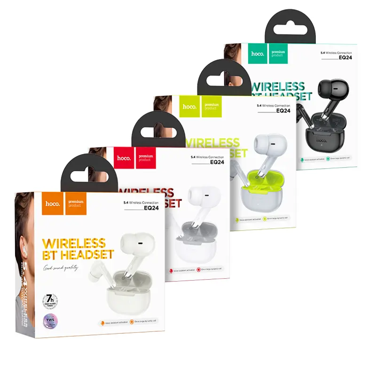 Hoco EQ24 In-ear Bluetooth Handsfree TWS Ακουστικά με Θήκη Φόρτισης – Μαύρα