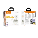 Hoco EQ24 In-ear Bluetooth Handsfree TWS Ακουστικά με Θήκη Φόρτισης – Λευκά