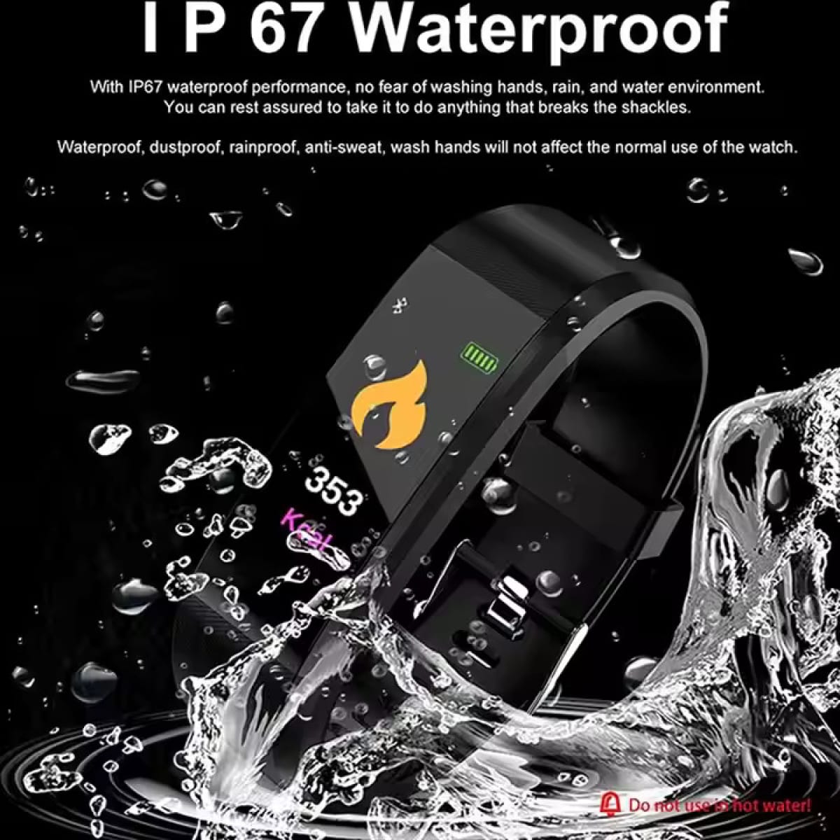 115 Plus Smart Wristband – Έξυπνο Ρολόι Χειρός με Οθόνη Αφής, Bluetooth & Μετρήσεις Υγείας – Μωβ