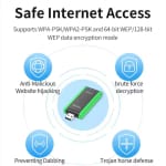 VegGieg K5400 Gaming WiFi Adapter – Τριπλής Μπάντας USB WiFi 6 5400Mbps με Αντιπαρεμβολή και WPA3