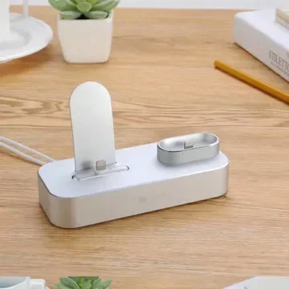 Βάση Φόρτισης 2 σε 1 για iPhone & Airpods - Aluminum 2 in 1 Charger Base Lightning & AirPods COTEetCI - Image 6
