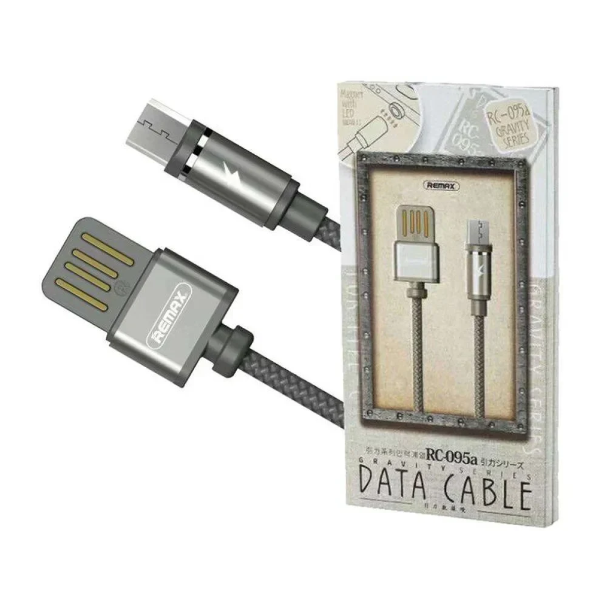 Remax RC-095m Gravity Magnet Cable Micro USB 1m - Image 3