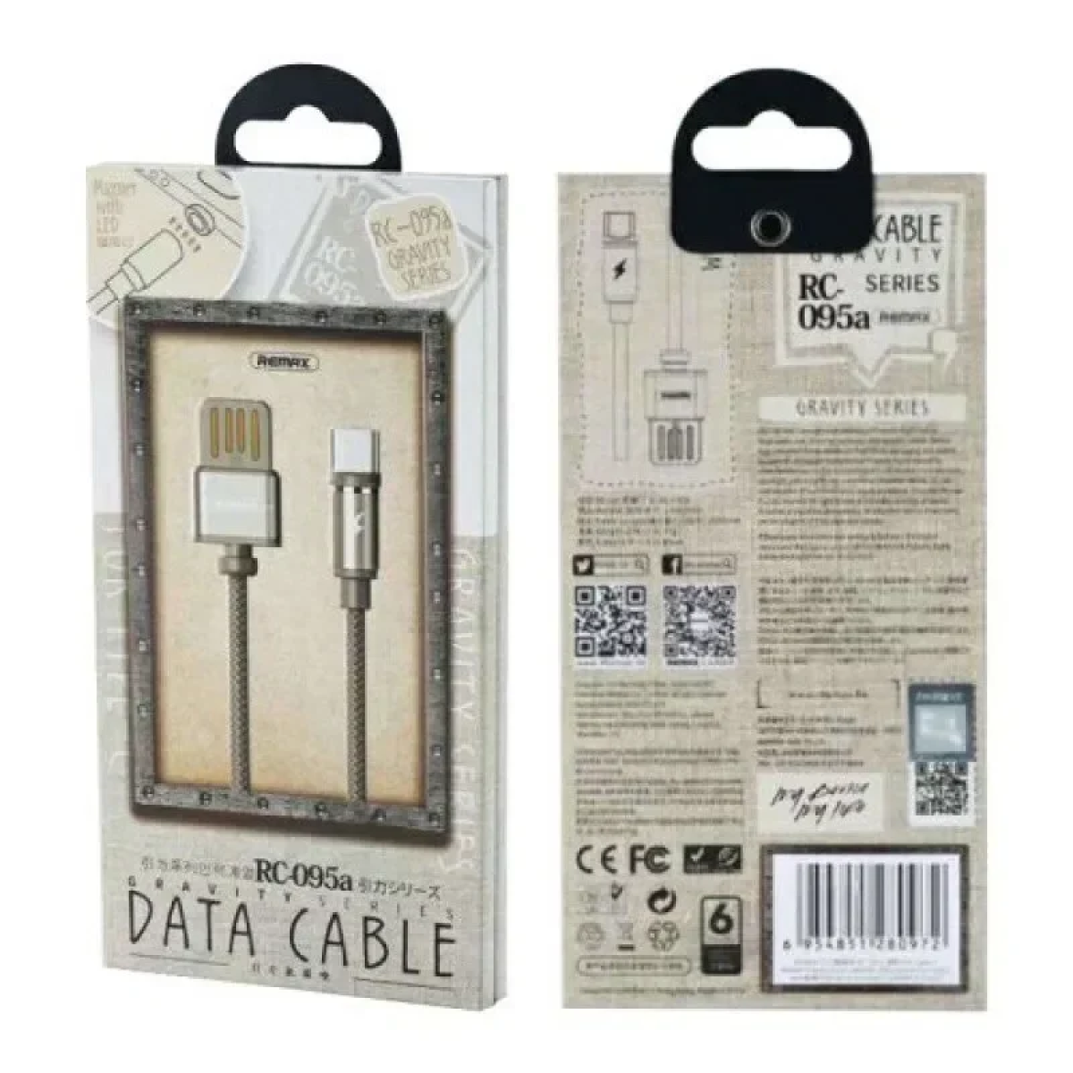 Remax RC-095m Gravity Magnet Cable Micro USB 1m - Image 4