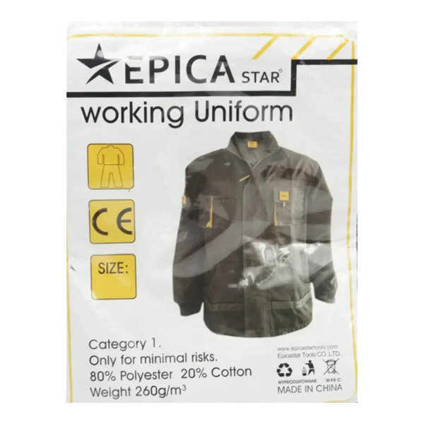 Μπουφάν Εργασίας Ανδρικό Μαύρο One/Size Epica Star EP-60576