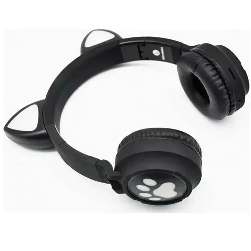 Andowl Cat Ear Q-Em3 Ασύρματα/Ενσύρματα On Ear Ακουστικά - Μαυρο