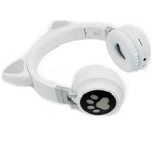 Andowl Cat Ear Q-Em3 Ασύρματα/Ενσύρματα On Ear Ακουστικά - Λευκό