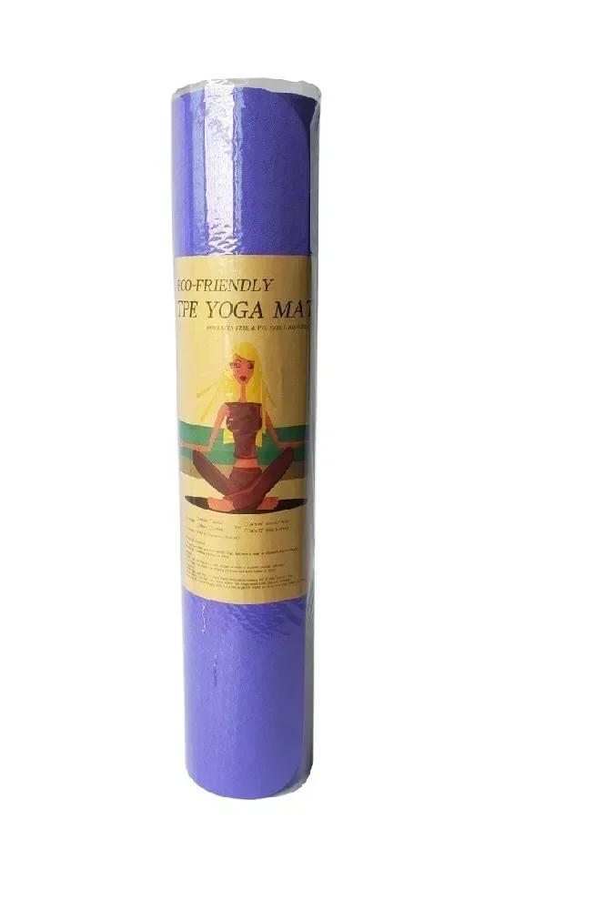 Stretching Cat Eva Yoga Mat Eco-Friendly Στρώμα Γυμναστικής Ιδανικό Για Yoga &Amp; Pilates 4Mm 61X1,83Cm - Μωβ