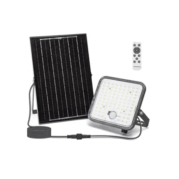 Αδιάβροχος ηλιακός προβολέας 100W με πάνελ και τηλεχειριστήριο Aigostar