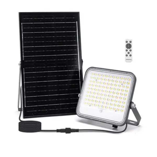 Αδιάβροχος ηλιακός προβολέας 150W με πάνελ και τηλεχειριστήριο Aigostar