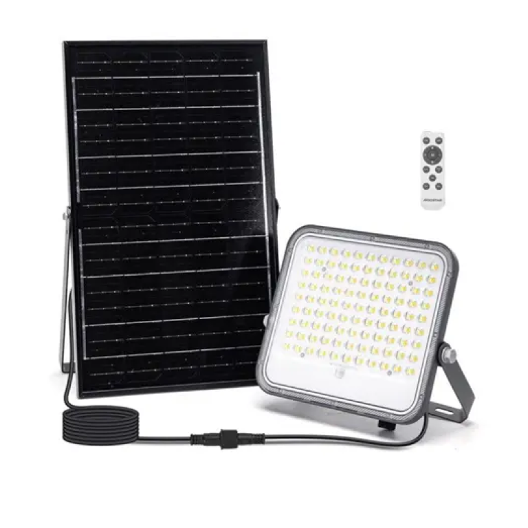 Αδιάβροχος ηλιακός προβολέας 150W με πάνελ και τηλεχειριστήριο Aigostar
