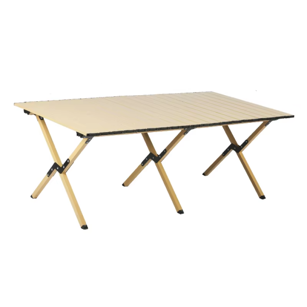 Αναδιπλούμενο Φορητό Τραπέζι Camping 120x60x45cm Μπεζ
