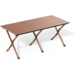 Αναδιπλούμενο Φορητό Τραπέζι Camping 120x60x45cm Kαφέ