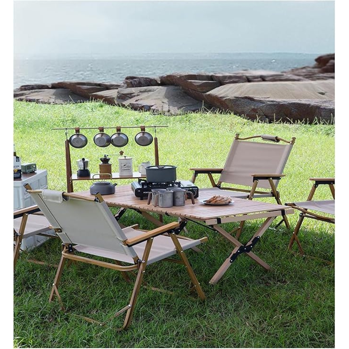 Αναδιπλούμενο Φορητό Τραπέζι Camping 120x60x45cm Μαύρο