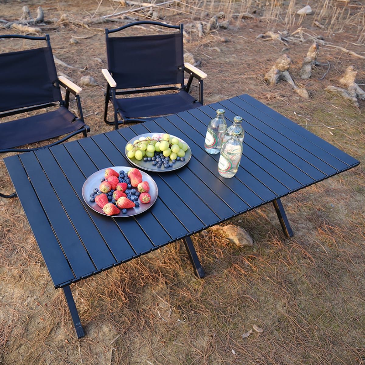 Αναδιπλούμενο Φορητό Τραπέζι Camping 120x60x45cm Μαύρο