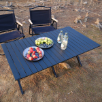 Αναδιπλούμενο Φορητό Τραπέζι Camping 120x60x45cm Μαύρο