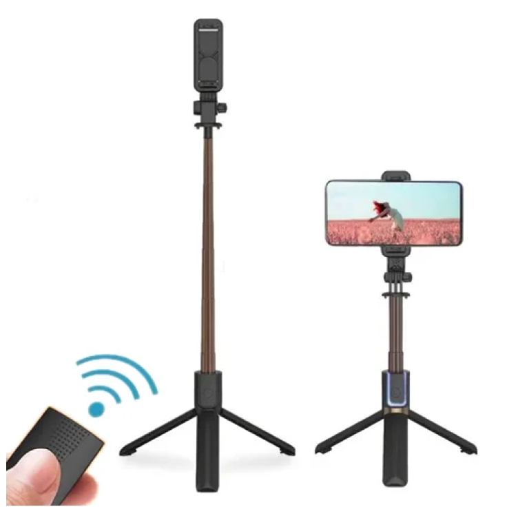 Αναδιπλούμενο Selfie Stick με ασύρματο χειρισμό 95.5cm JC-01 μαύρο