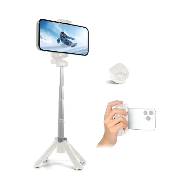 Αναδιπλούμενο Selfie Stick Με Bluetooth Και Περιστροφή 360° JC-25H Λευκό