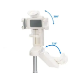 Αναδιπλούμενο Selfie Stick Με Bluetooth Και Περιστροφή 360° JC-25H Λευκό - Image 3