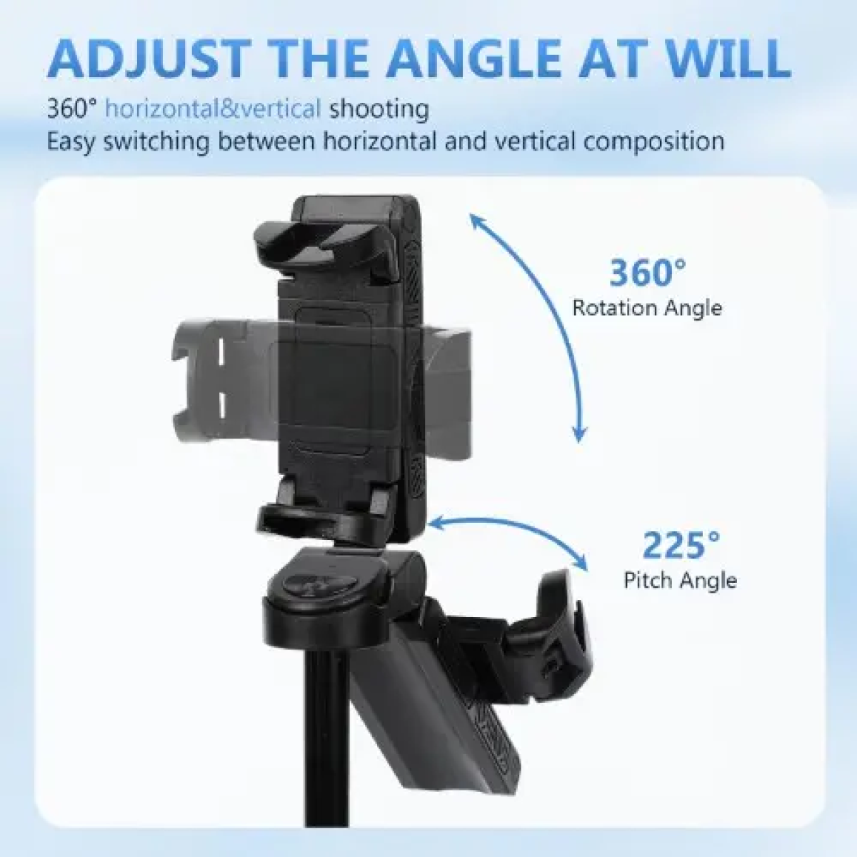 Αναδιπλούμενο Selfie Stick Με Bluetooth Και Περιστροφή 360° JC-25H Μαύρο
