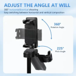 Αναδιπλούμενο Selfie Stick Με Bluetooth Και Περιστροφή 360° JC-25H Μαύρο