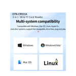 Αναγνώστης Καρτών 2 σε 1 – SD & microSD με USB-C και USB-A πράσινο OTN-CR531A - Image 2
