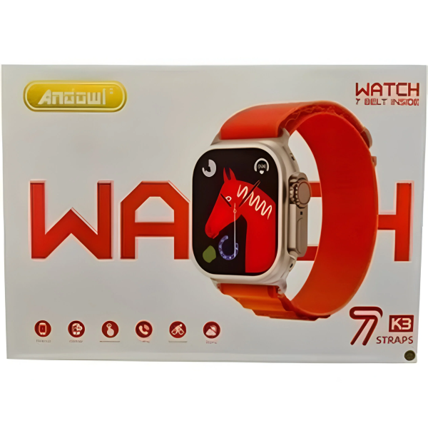 Andowl K3 Smartwatch με 7 Λουράκια