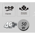Ανεμιστήρας Δαπέδου με Τηλεχειριστήριο 50W Hoomei HM-8670W-2P
