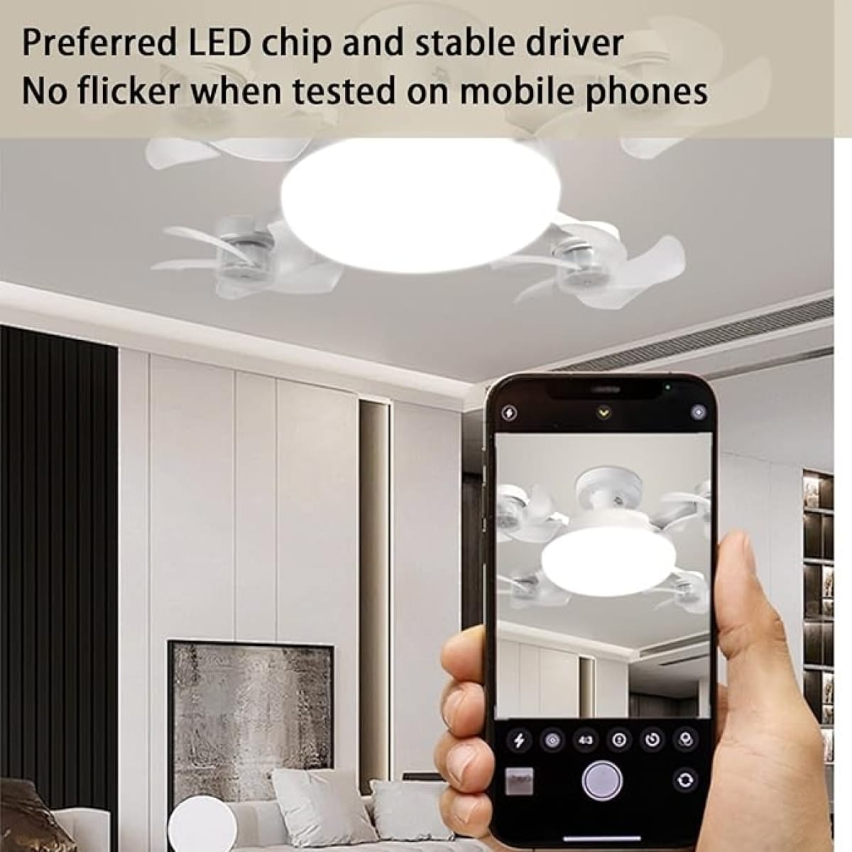 Ανεμιστήρας Οροφής Με LED Φως & Τηλεχειριστήριο – Συμβατός Με Υποδοχή E27