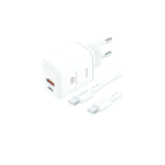 Αντάπτορας γρήγορης φόρτισης με καλώδιο 20W USB-C to USB-C TN-F041 λευκό
