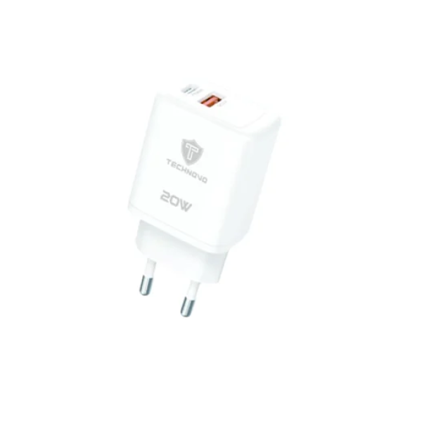 Αντάπτορας γρήγορης φόρτισης PD20W&QC3.0 TN-C025 λευκό
