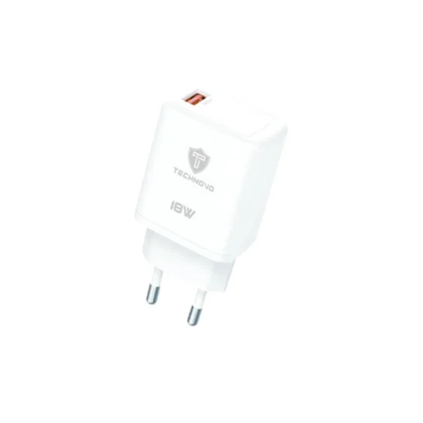 Αντάπτορας γρήγορης φόρτισης USB-A 18W TN-C023 λευκό