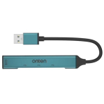 Αντάπτορας HUB USB-A σε ήχο 3.5mm & 3x USB 2.0 OTN-5706 θύρες πράσινο - Image 3