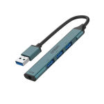 Αντάπτορας HUB USB-A σε ήχο 3.5mm & 3x USB 2.0 θύρες πράσινο