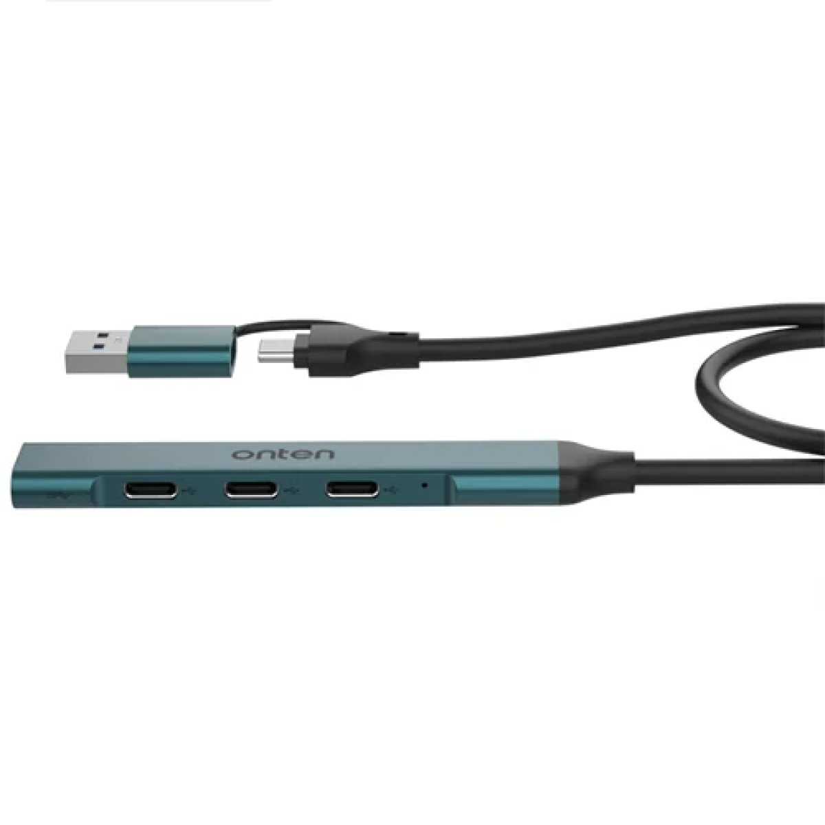Αντάπτορας HUB USB-A & USB-C σε 4x USB 3.0 θύρες OTN-UCA9703S πράσινο - Image 2