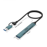 Αντάπτορας HUB USB-A & USB-C σε 4x USB 3.0 θύρες OTN-UCA9703S πράσινο - Image 4