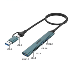 Αντάπτορας HUB USB-C 5 σε 2 με 3 θύρες USB OTN-UCA9705 πράσινο - Image 3