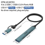 Αντάπτορας USB Hub 4 in 2 Smart Hub OTN-UCA9703 - Image 2