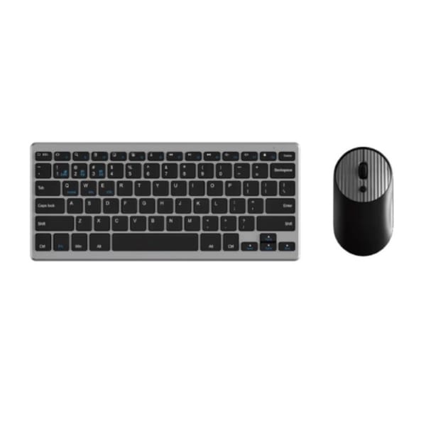 Aoas A1011 Ασύρματο Bluetooth Σετ Πληκτρολόγιο & Ποντίκι Αγγλικό US Γκρι