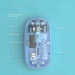Aoas W08 Ασύρματο Bluetooth Ποντίκι Μπλε