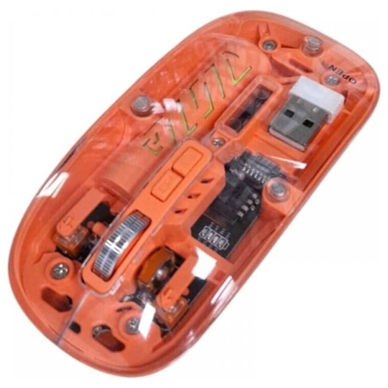 Aoas W08 Ασύρματο Bluetooth Ποντίκι Πορτοκαλί