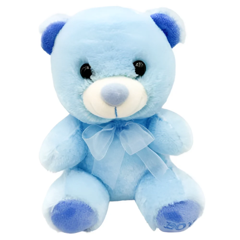 Αρκουδάκι Λούτρινο Με Φιόγκο 21cm 86362 Μπλε